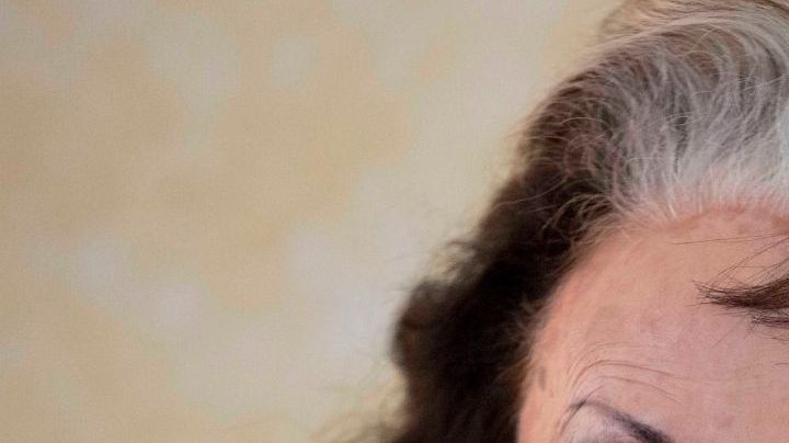 FILE - Dancer Yolanda Montez, better known by her stage name Tongolele, gives an interview in Mexico City, March 18, 2014. (AP Photo/Eduardo Verdugo, File)