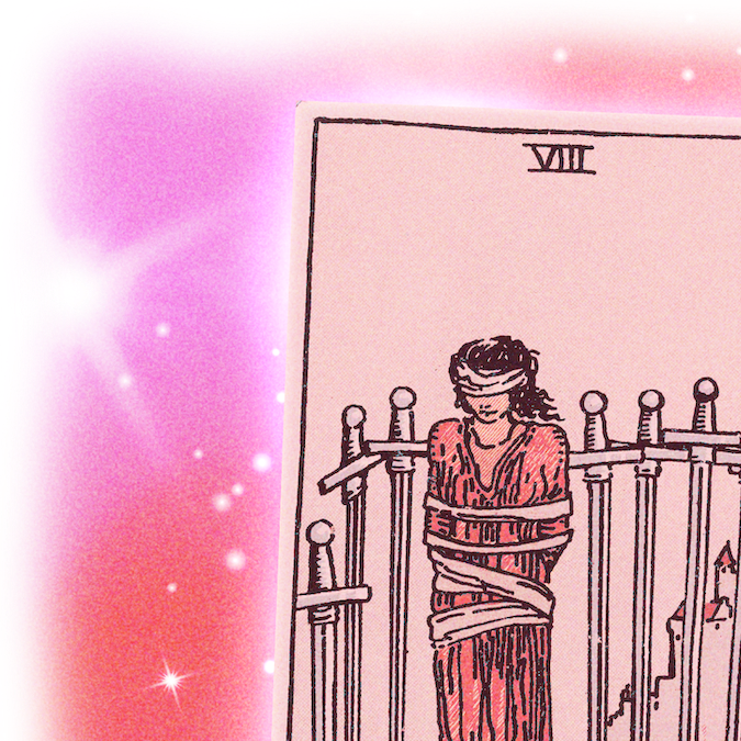 Eight of Swords Tarot card for March Tarot reading