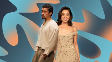 Bad Bunny and Aubrey Plaza collage