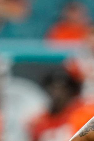 Miami place kicker Andres Borregales (30) watches after attempting a field goal during the closing seconds of an NCAA college football game against Virginia, Thursday, Sept. 30, 2021, in Miami Gardens, Fla. Borregales missed the field goal and Virginia won 30-28. (AP Photo/Lynne Sladky)