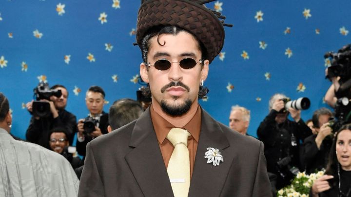 Bad Bunny attends The Metropolitan Museum of Art's Costume Institute benefit gala celebrating the opening of the "Superfine: Tailoring Black Style" exhibition on Monday, May 5, 2025, in New York. (Photo by Evan Agostini/Invision/AP)