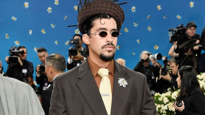 Bad Bunny attends The Metropolitan Museum of Art's Costume Institute benefit gala celebrating the opening of the "Superfine: Tailoring Black Style" exhibition on Monday, May 5, 2025, in New York. (Photo by Evan Agostini/Invision/AP)