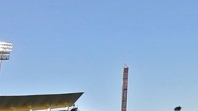 Members of the Los Angeles Dodgers practice for Game 1 of the NLDS baseball game against the Washington Nationals Wednesday, Oct. 2, 2019, in Los Angeles. (AP Photo/Mark J. Terrill)