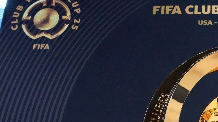 The FIFA Club World Cup soccer trophy is displayed for public viewing Friday, May 16, 2025, in Nashville, Tenn. The soccer trophy was displayed in Nashville as part of a tour before this summer's soccer tournament kicks off, with Nashville hosting three matches.(AP Photo/Mark Humphrey)