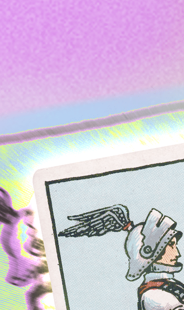 the empress, knight of cups, and the fool for tarot pride post