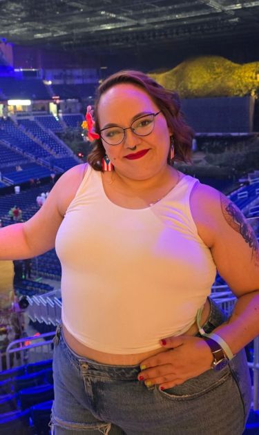 Lyra Hale at the Bad Bunny residency in Puerto Rico