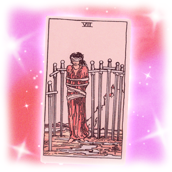 Eight of swords tarot card
