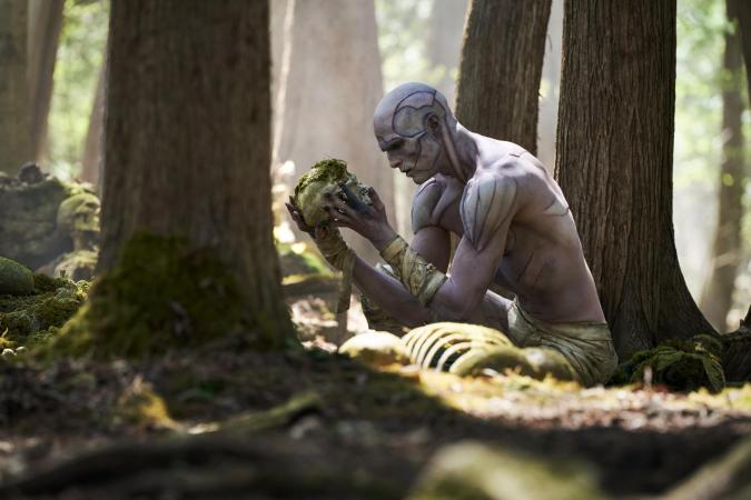 FRANKENSTEIN. Jacob Elordi as The Creature in Frankenstein. Cr. Ken Woroner/Netflix © 2025.