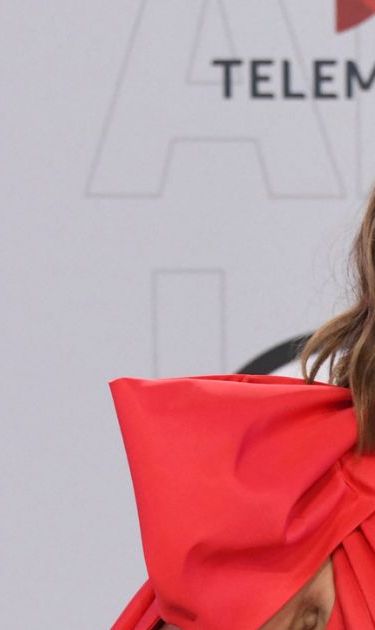 Jacqueline Bracamontes arrives at the Latin American Music Awards at the BB&T Center on Thursday, April 15, 2021, in Sunrise, Fla. (AP Photo/Taimy Alvarez)