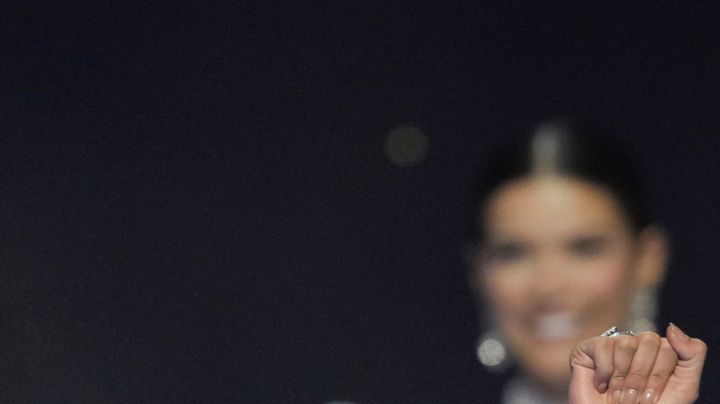 Miss Thailand Suchata Chuangsri competes during the final round of the 73rd Miss Universe Beauty Pageant in Mexico City, Saturday, Nov. 16, 2024. (AP Photo/Fernando Llano)