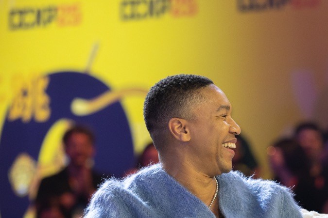 Aaron Moten and Ella Purnell in CCXP for Fallout Season 2