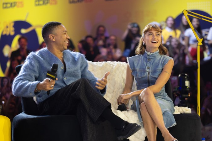 Aaron Moten and Ella Purnell in CCXP for Fallout Season 2