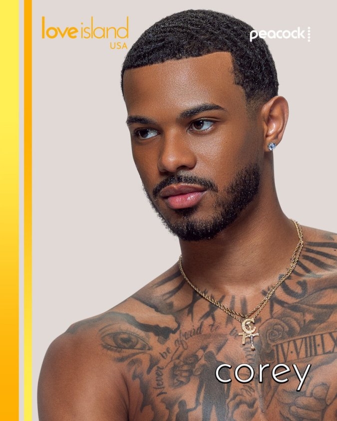 LOVE ISLAND USA -- Episode 818 -- Pictured: Corey Sawyer Jr. -- (Photo by: Trae Patton/Peacock)