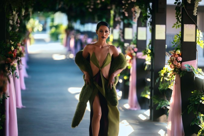 alexa demie in green dress on euphoria
